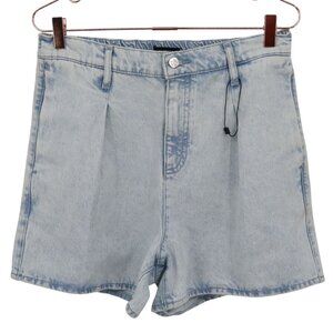 Express Denim Mom Short Women M Blue Resort Coastal Beach Pool Vacay Casual NWOT
